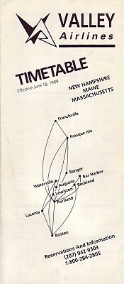 valley airlines timetable